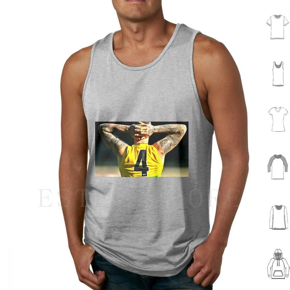 Canottiere Polverose Gilet Cotone Dustin Dustin Tattoo Tattoo Tattoo Byrd Byrd Tigers Tiges Afl Premiagrumi