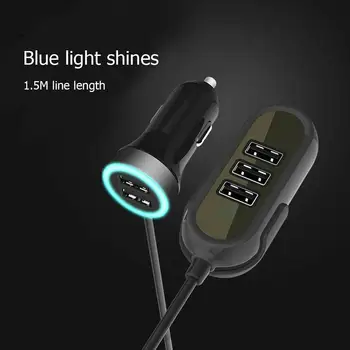 

Universal Front and Rear Seat 5 USB PD18W QC3.0 Fast Charging Wired Car Charger Adapter For iPhone 11 Pro Max 6 7 8 Plus Huawei