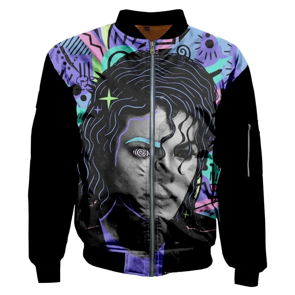 PLstar Cosmos New Fashion Casual 3Dprint Unisex Men/Women King of Pop Michael Jackson Zipper/Bomber Jackets/Hoodies/Hoodie s-11