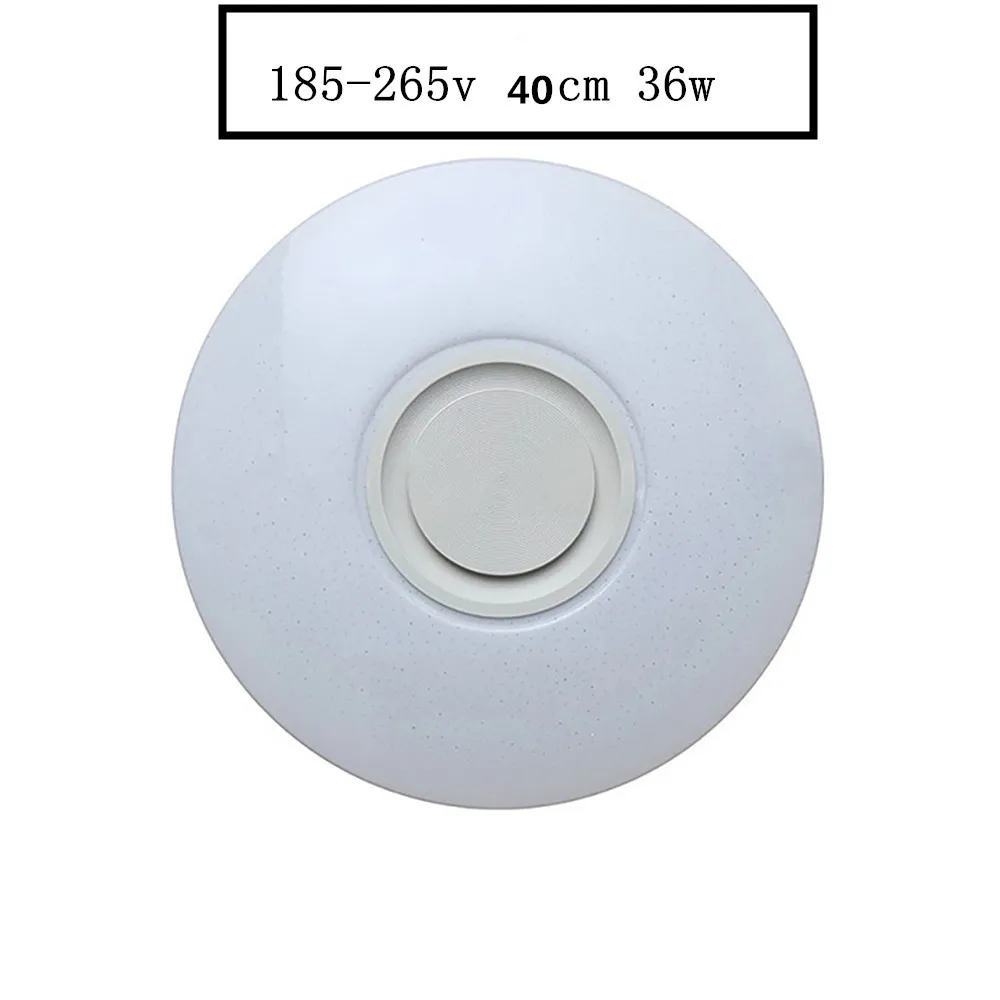 Умный музыкальный светодиодный потолочный светильник s RGB с регулируемой яркостью приложение дистанционное управление современный Bluetooth потолочный светильник+ светильник s спальня лампы потолочный светильник - Цвет корпуса: 185-265v 40cm 36w