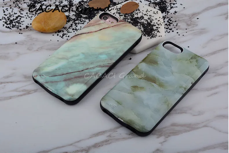Мраморная батарея чехол для iPhone 6 s 6s 6 power Bank портативный зарядный чехол для iPhone 7 8 4,7 дюймов зарядное устройство чехол