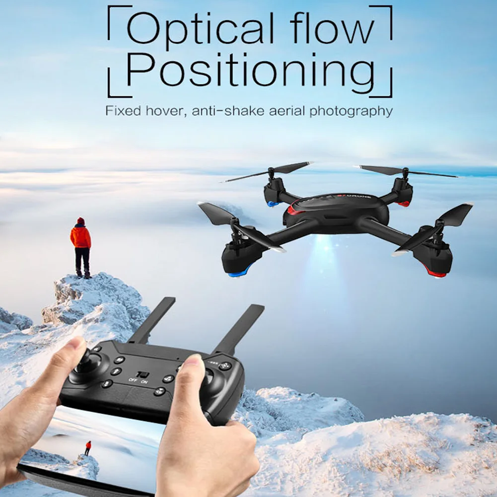 

2.4GHz 4K Altitude Hold Toys Headless Mode Positioning G Sensor HD Camera RC Quadcopter Optical Flow Gesture Control Drone Led