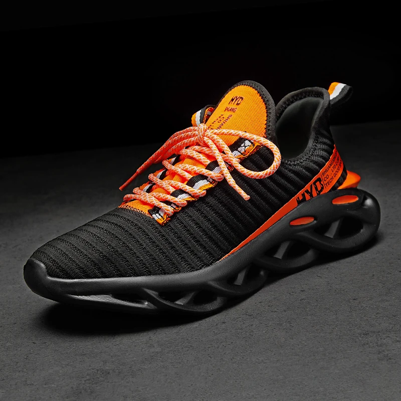 $21.5 Men Running Shoes Shock Absorption Cushion Breathable Lightweight Comfortable Footwear Outdoor Spor