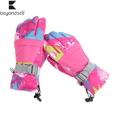 Мужские/женские/парные лыжные перчатки с подогревом, сенсорный экран, утолщенные флисовые Водонепроницаемые Детские уличные перчатки для сноуборда, зимние мотоциклетные перчатки для велоспорта