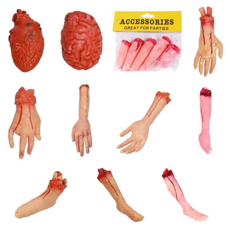 Halloween Props Broken Finger Hand Foot Blood Horror Severed Bloody Limbs Novelty Dead Gadgets.. | Дом и сад