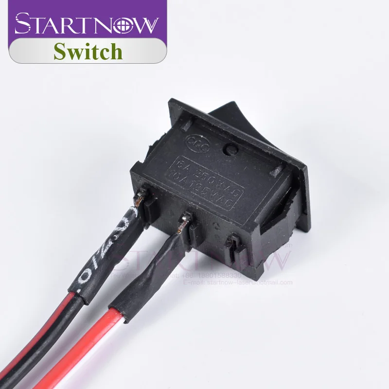 Переключатель ВКЛ./ВЫКЛ. SPST 6A/250V 10A/125V переключатель лодки с проводом 2 Pin черный
