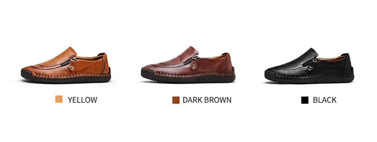 ARIARI Classic Comfortable Casual Leather Shoes Men Loafers Shoes Leather Men Shoes Flats Hot Sale Moccasins Shoes Plus Size