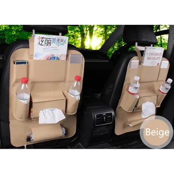 

Car Seat Back Protector Kick Mats Leather Car Backseat Organizer with Holder Multipurpose Use for Baby Kids Travel