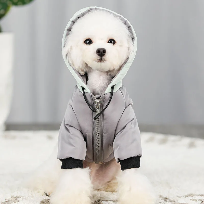 Интересный цвет ing Robot хлопковая стеганая куртка Одежда для животных теплая одежда для куртки для маленьких собак