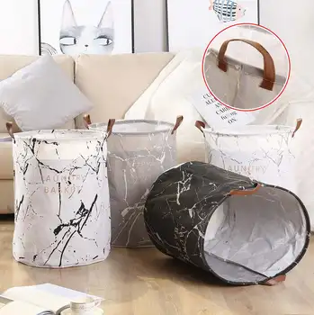 

Large Foldable Dirty Laundry Basket Organizer Printed Collapsible Waterproof Home Laundry Hamper Sorter Basket 40*50CM