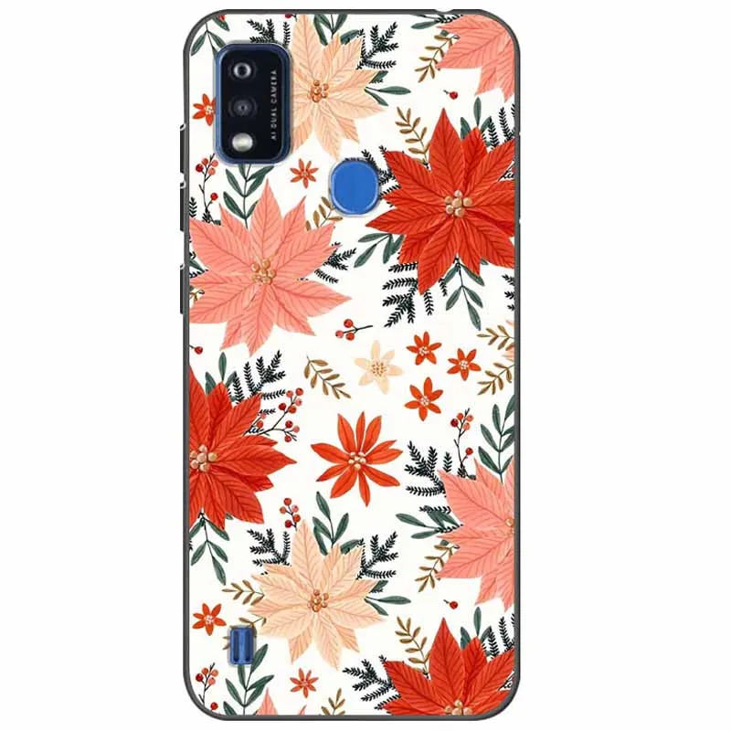 Shockproof Black Soft Silicone Phone Cover with Wolf and Cat Design - Stylish and Durable Protection