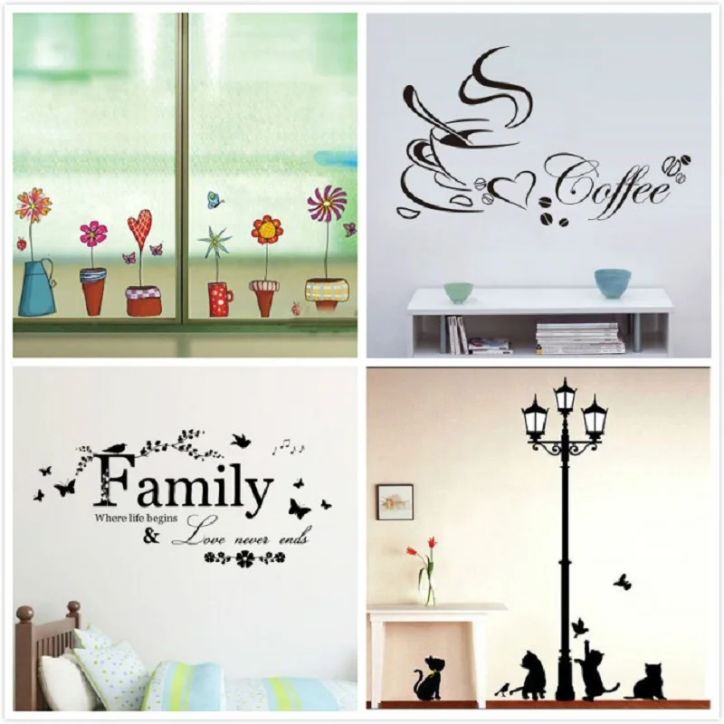 Настенная Наклейка с буквами/цветами для детской комнаты украшение спальни на