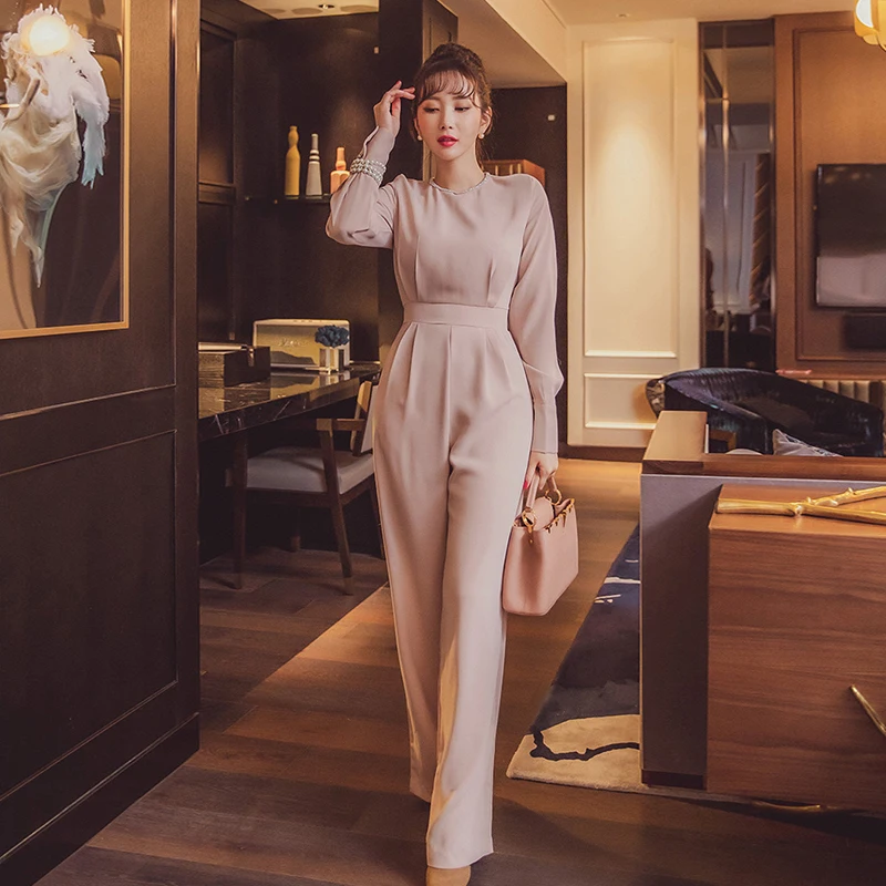 Elegant Business Jumpsuits Women 2020 New Long Playsuits Casual Office lady Work Wear Rompers Elegant Business Jumpsuits Women 2020 New Long Playsuits Casual Office lady Work Wear Rompers