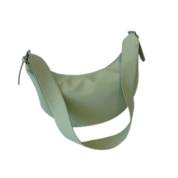 

NEW-Simple PU Leather Crossbody Bag Retro Personality Large Capacity Zip Shoulder Bag