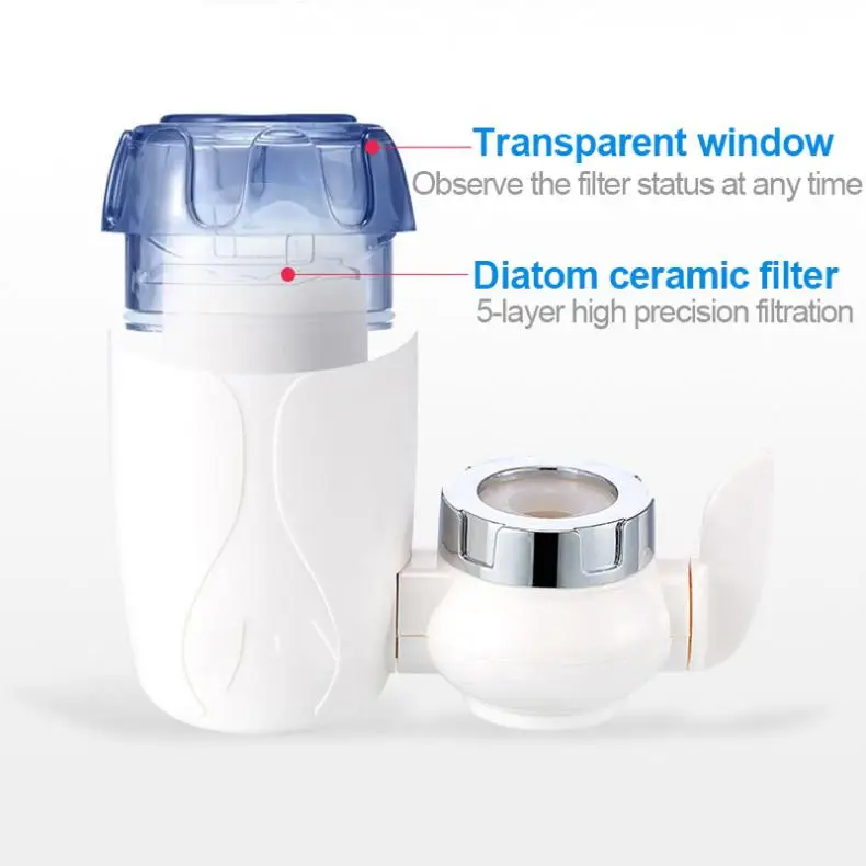 Моющийся керамический фильтр кран очиститель воды Поддержка двух режимов воды с 5 разъемами интерфейса для кухни/ванной комнаты