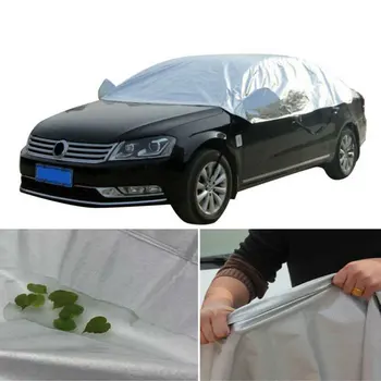 

Outdoor Universal Half Car Cover Top Roof Sun UV/Rain Protection Waterproof Dust Proof Car Front Windscreen Protector