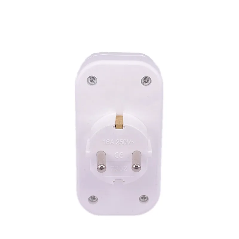 16A Power Adapter 1 to 2 Way German Plug Expansion Plug EU Germany Type Socket EU Standard 250V Wireless Extended Socket CE