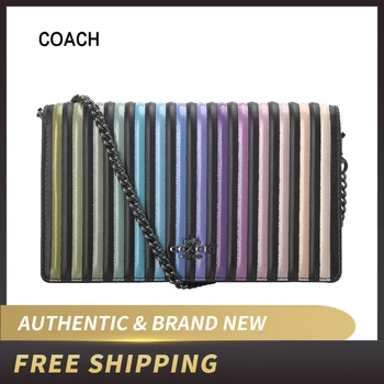 

Authentic Original & Brand New Coach Callie Foldover Chain Clutch With Ombre Quilting 66603
