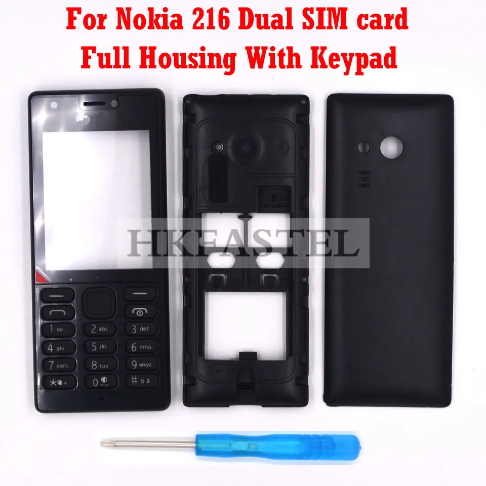 Hkfastel Kualitas Tinggi Perumahan Keyboard Untuk Nokia 216 Dual Sim Kartu Baru Penuh Semua Lengkap Ponsel Cover Case Dengan Keypad Ponsel Rumah Frame Aliexpress