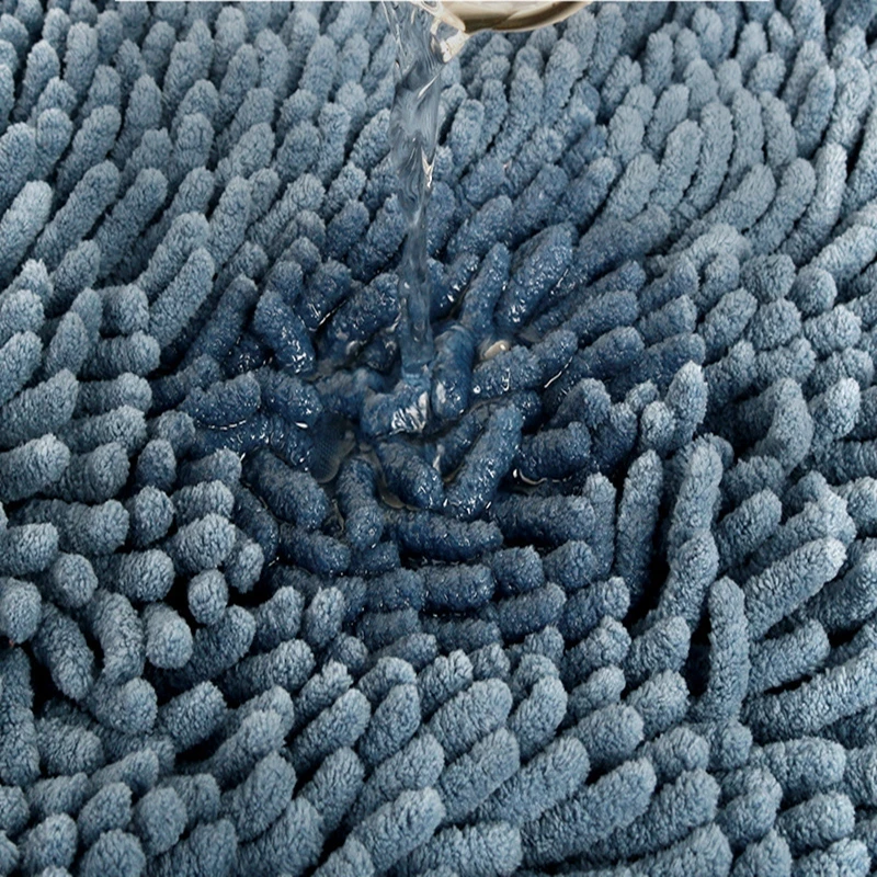 Large Size Chenille Bathroom Mat  Bath Carpest Bathtub Bed Side Feet Pad Toilet Floor Rugs Kitchen Doormat Non-slip Solid Color 6
