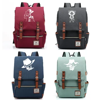 

One Piece Luffe Usopp Printed Boy Girl Kids Student School bags Teenagers Canvas Women Bagpack Men Laptop Backpack Travel Bag