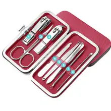 Портативные кусачки для ногтей из нержавеющей стали, многофункциональные маникюрные инструменты, набор