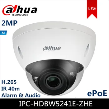 

Dahua IP camera 2MP H.265 IR 40m WDR IR Dome AI Network Camera IPC-HDBW5241E-ZHE 2.7 mm~13.5 mm motorized lens with ePOE