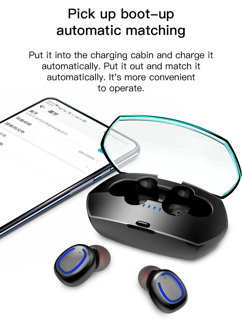 XI11 Mini True Bluetooth Headset 5 0 listening to music movement sweat proof Bluetooth earphone for Xiaomi iPhone X TWS Wireless