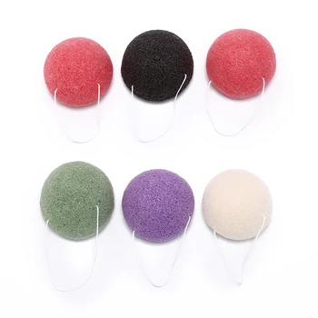 

2Pcs Konjac Wet Sponge Flutter Wash Natural Active Plant Konjac Cleansing Bamboo Charcoal Cleaning Flapping Amorphophallus