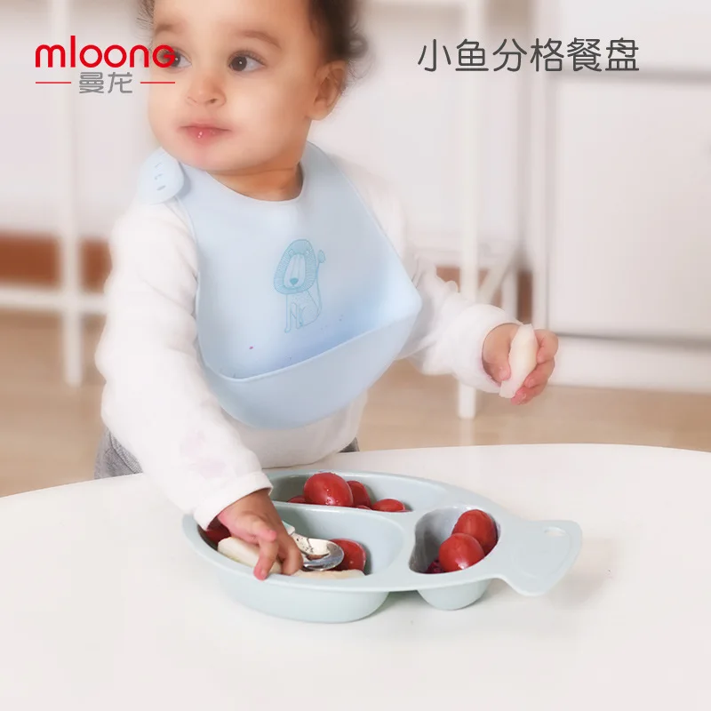 

Man Dragon Baby Plate CHILDREN'S Tableware Infant Solid Food Bowl Household Breakfast Plates CHILDREN'S Cartoon Shatter-resistan