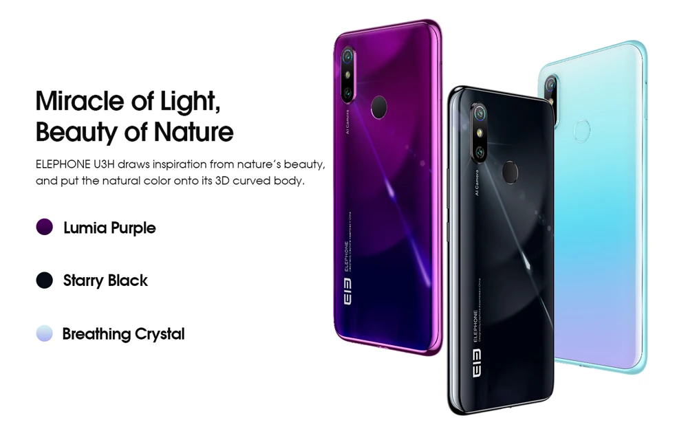 ELEPHONE U3H Helio P70 Octa Core Smartphone Better Than Xiaomi Mi 10 Redmi Note 7 Note 8 6.53 FHD+ 128GB  256GB 24MP Selfie 48MP Dual Camera NFC Android 10 Mobile Phone (20)
