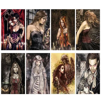 

5D Diy Diamond Painting Full Square Round Drill Victoria Frances Vampires Home Decor Wall Art Embroidery Cross StitchZP-3898