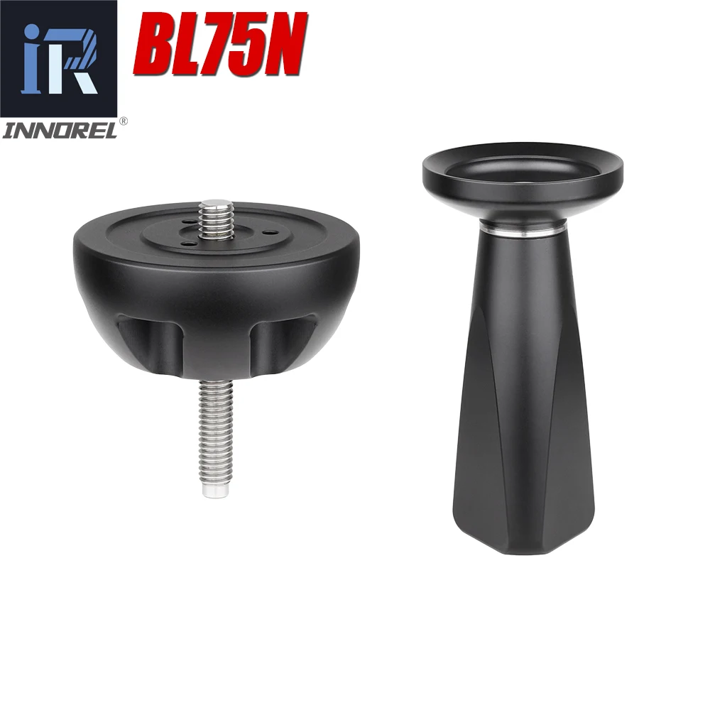 BL75/BL75N 75mm Universal Aluminum Alloy Bowl Adapter Half Ball Flat To Tripod Bowl For Tripod Fluid Head DSLR Camera CNC Made camera fluid head