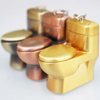 

Creative Compact Toilet Gas Lighter Key Chain Butane Lighter Inflated Toilet bowl Key Chain Lighter Bar Metal Funny Toys Gift