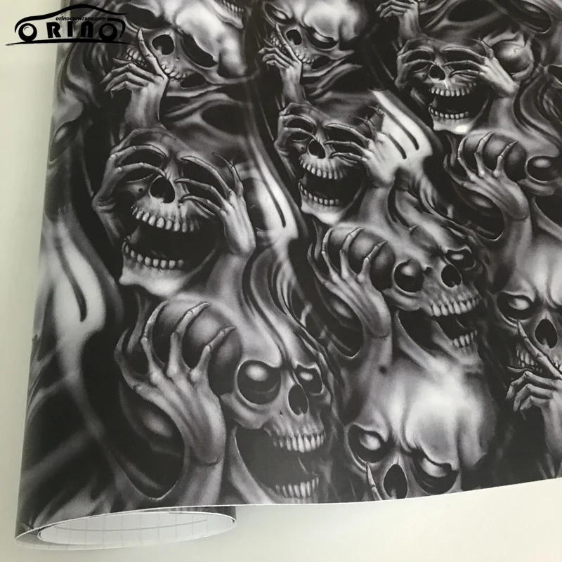 Skull Sticker Bomb Vinyl Wrap-4