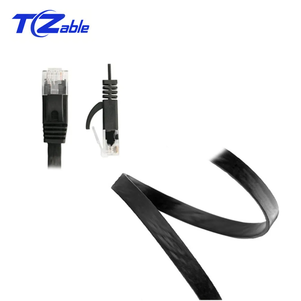 Rj45 Ethernet Кабель Cat 6 плоский кабель для локальной сети RJ 45 ультра тонкая Обложка