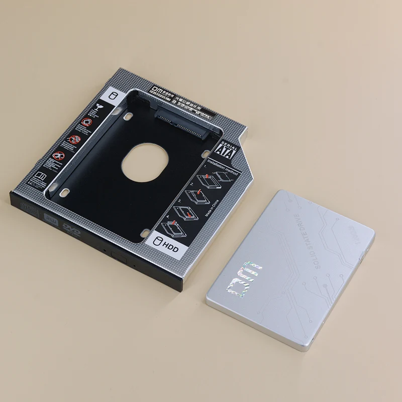 DM SSD адаптеры DW95s 9 5 мм металлический Optibay SATA 3 0 коробка для жесткого диска корпус DVD