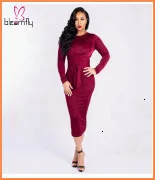 Women Casual Half Sleeve Off Shoulder V Neck Loose Maxi Dress Ruffles Solid Chic Sashes Dress Elegant Evening Party Vestidos