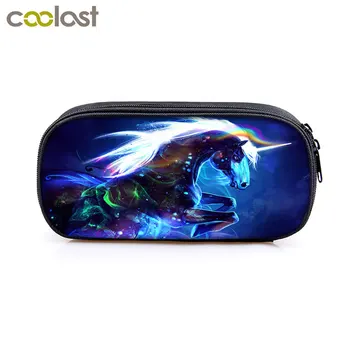 

Cartoon Unicorn Bag Women Cosmetic Bags & Cases Cartoon Kids Pencil Holder Pouch Children School Case Functional Make up Bag