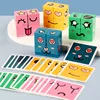 Cartoon Emoticons Magic Blocks Emoticons Expression Changes Wooden Toys for Children Parent-child Board Game 1