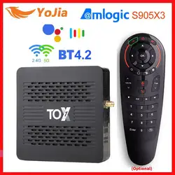 TOX1 Amlogic S905X3 Smart TV Box Android 9.0 4GB RAM 32GB ROM 5G WiFi BT 1000M 4K Media Player HD Set top Box Youtube VS X96 MAX