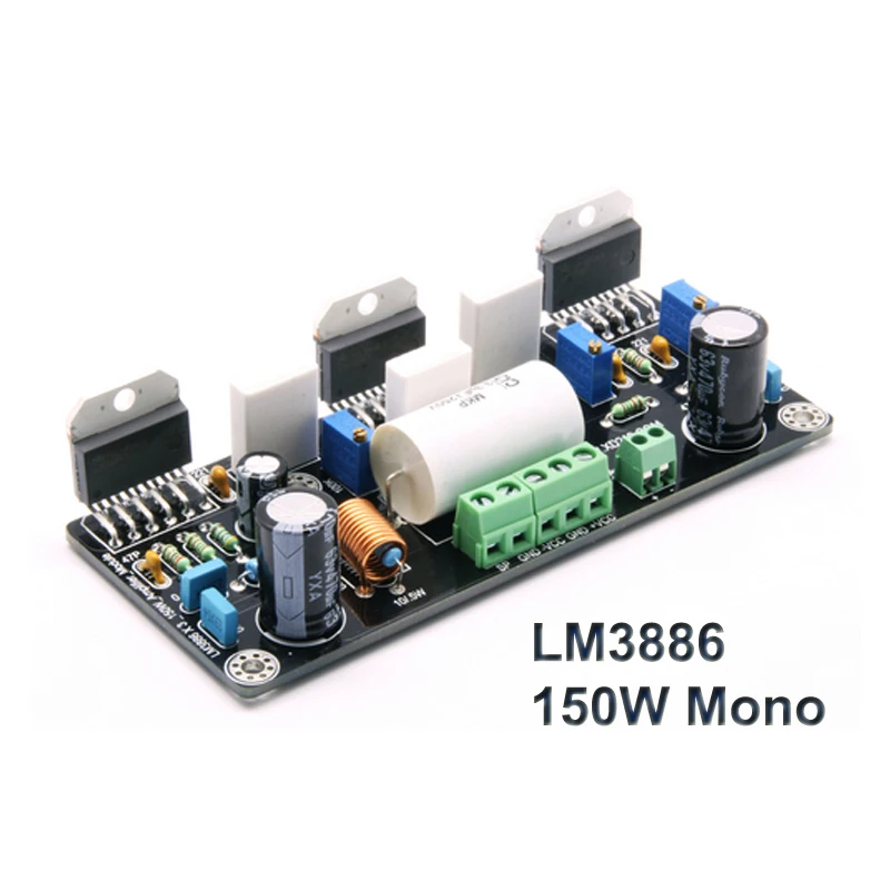 Усилитель мощности LM3886 150 Вт аудио Плата 3 * LM3886T параллельные моно Hi-Fi Усилители
