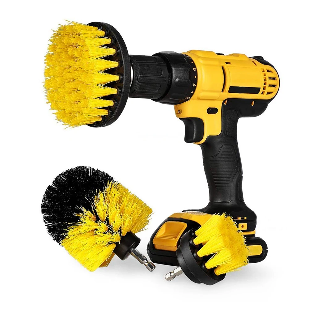 

Drill Brush Attachment Set Power Scrubber Brush Cleaning Kit for Bathroom Pool Tile Kitchen Fits Most Drills, 3 Pieces