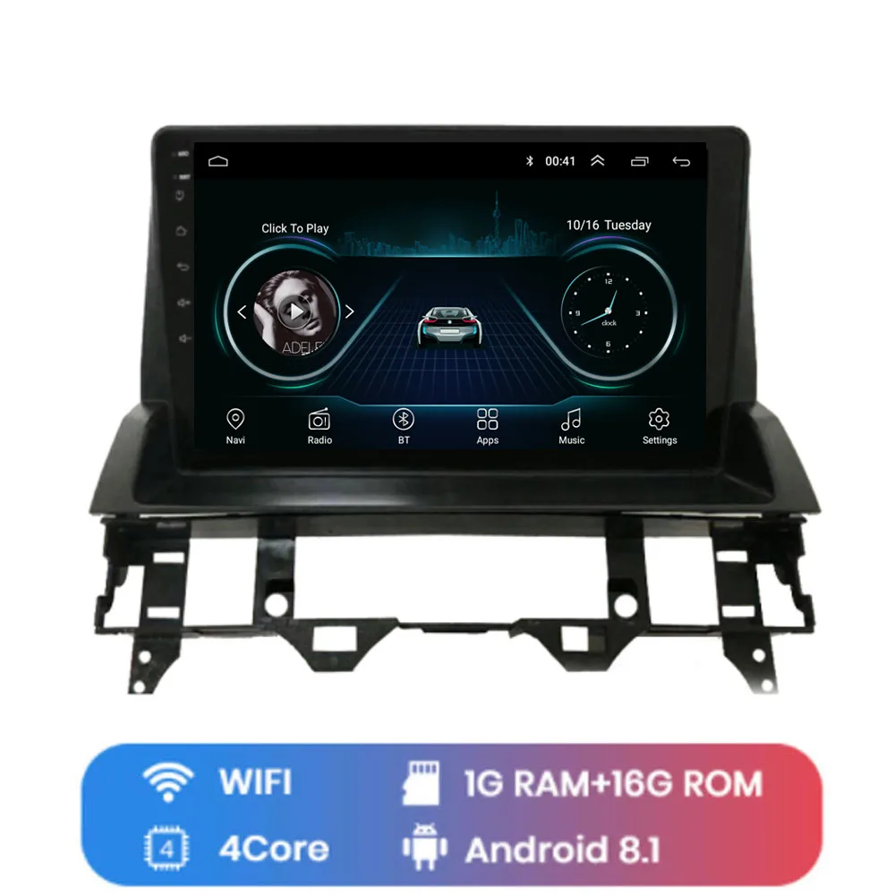 " 4G LTE Android 8,1 для Mazda 6 2002 2003 2004 2005 2006 2007 2008 мультимедиа автомобильный dvd-плеер навигация gps радио - Color: WIFI (1G 16G)