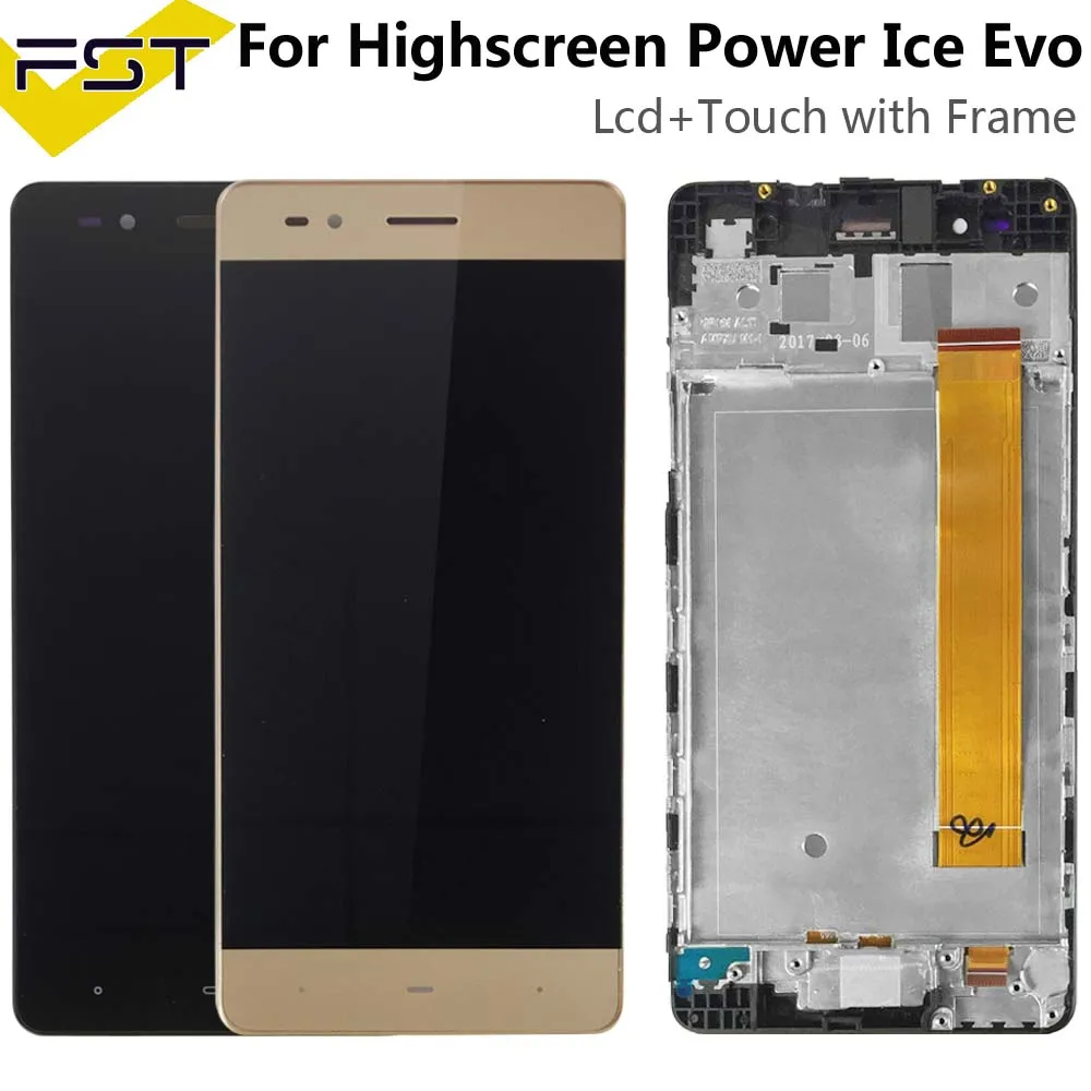 

For Highscreen Power ICE Evo LCD Display+Touch Screen Digitizer Assembly With Frame Replacement Parts+Tools