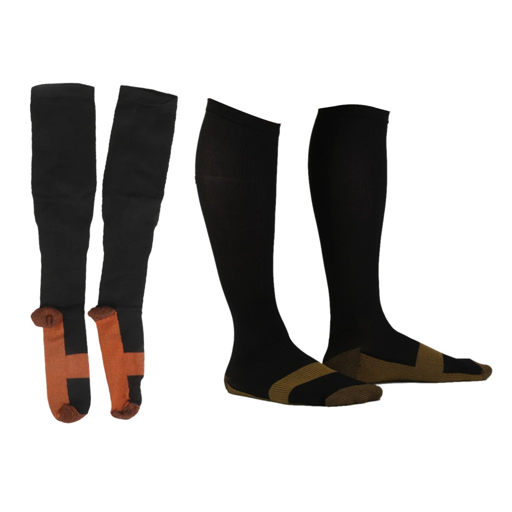 2 пары компрессионных длинных носков для мужчин и женщин, Компрессионные спортивные носки