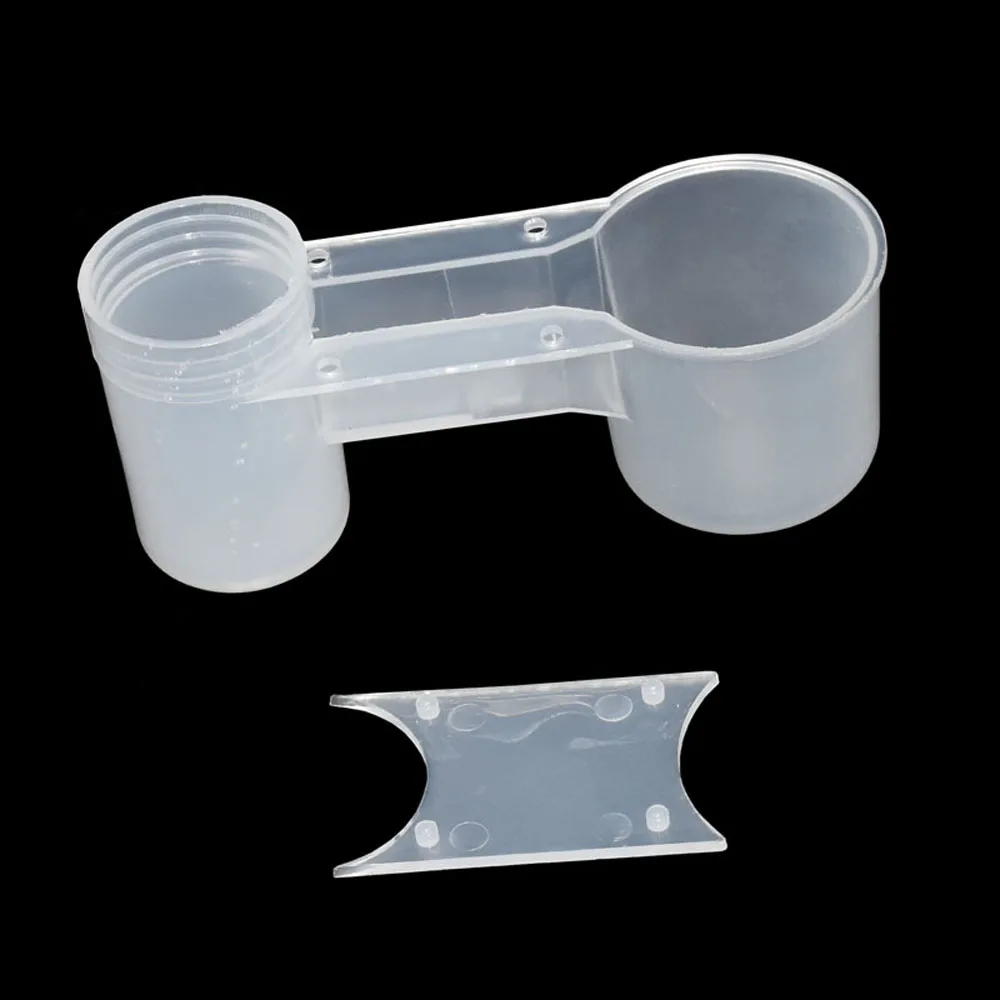 Plastic Pet Bird Drinker Feeder Water Bottle Cup Cat Chicken Pigeon Parrot Hamster Double Nozzle Water Guide For Family Garden - Image 3