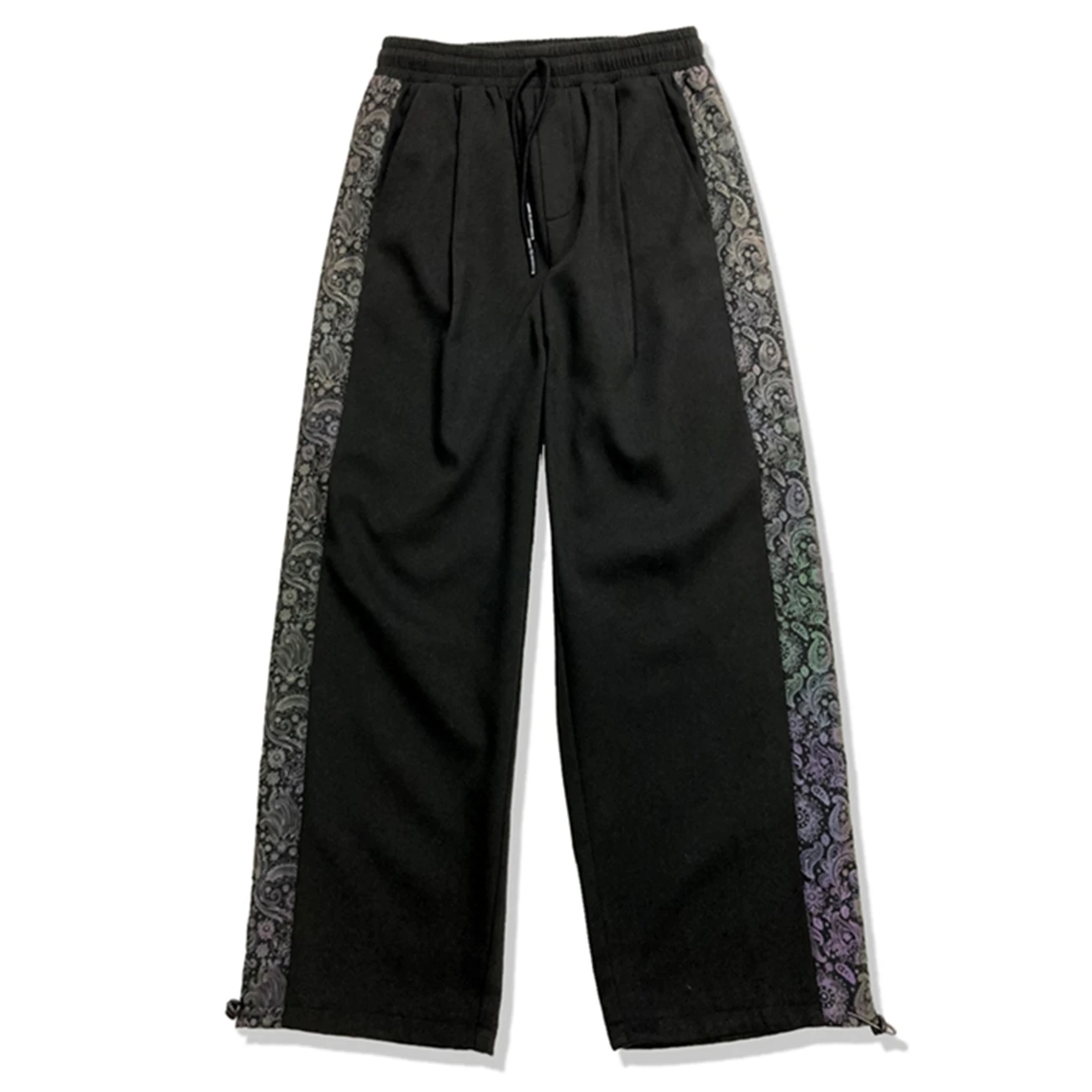 Lacible Hip Hop Harem Pants Man Reflective Cashew Flower Casual Pants