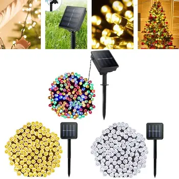 

8 Modes 42ft 100 LED Solar String Lights Waterproof Outdoor Decoration Lights for Garden Tree Patio Yard Wedding Party Colorful