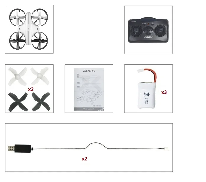 APEX мини-Дрон Радиоуправляемый квадрокоптер гоночный Дрон Безголовый режим с удержанием высоты Радиоуправляемый квадрокоптер радиоуправляемый самолет игрушки Дрон - Цвет: WHITE-3B-2C